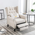 Wingback Recliner Chair, Modern Accent Arm Chair for Living Room/Bedroom/Office/Home Theater, Beige