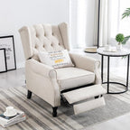 Wingback Recliner Chair, Modern Accent Arm Chair for Living Room/Bedroom/Office/Home Theater, Beige