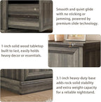 Farmhouse 5 Drawers Dresser for Bedroom, 44" Tall Grey dresser Wood Rustic Chest of Drawers with Wide Metal Handle,Natural Texture,Drawer Organizer for Bedroom,Living Room,Hallway and Entryway