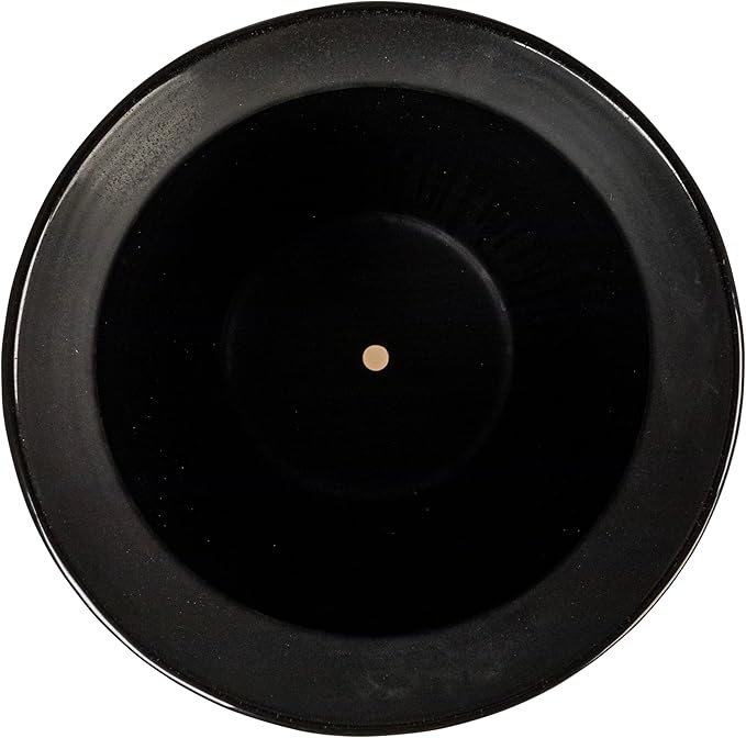 Creative Co-Op Embossed Textured Stoneware Planter, Matte Black