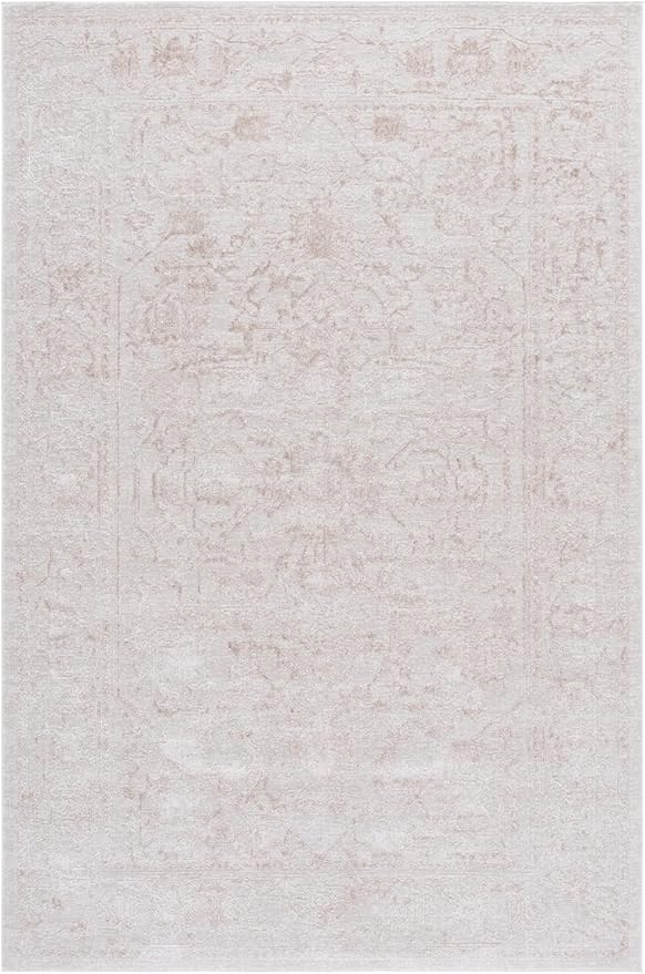 SAFAVIEH Reflection Collection Area Rug - 5'1" x 7'6", Cream & Ivory, Non-Shedding & Easy Cleaning, Ideal for Living Room, Bedroom (RFT665D)