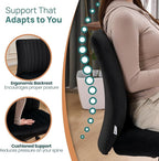 NYPOT Armless Desk Chair with Wheels for Criss Cross Sitting - Cross Legged Wide Armless Chair - Adjustable Vanity 360° Swivel Stool and 120° Rocking Wide Seat Comfy for Home and Office, Black Velvet