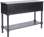 Safavieh Home Collection Haines Black 4-Drawer Bottom Shelf Console Table