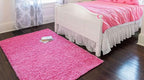 Unique Loom Solid Shag Collection Area Rug (5' 3" x 8' Rectangle, Taffy Pink)