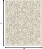 RUGGABLE x Morris & Co Washable Area Rug– Pure Willow Boughs Natural 8x10, Stain-Resistant, Non-Slip–Large Machine Washable Rugs for Living Room, Bedroom, Hallway, Entryway & Office–with Standard Pad
