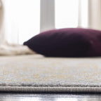 SAFAVIEH Evoke Collection 3' x 5' Ivory/Gold EVK256B Oriental Distressed Non-Shedding Living Room Bedroom Accent Rug