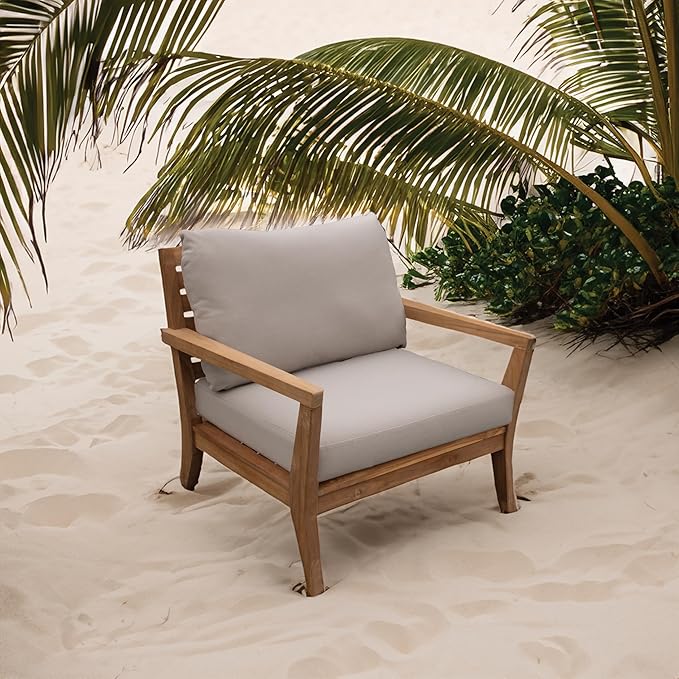 Tommy Bahama Deep Seating Lounge Cushion, 24" X 24" X 4", Bamboo Bay Sand