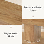 Tribesigns 55” Entryway Bench, Farmhouse Wood End of Bed Bench, Long Indoor Bench for Entryway, Hallway, Living Room