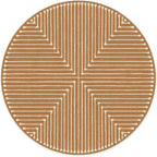RUGGABLE x Jonathan Adler Machine Washable Modern Area Rug – Inkdrop Copper 6 ft Round, Stain-Resistant, Non-Slip – Medium Rugs for Living Room, Bedroom, Hallway, Entryway & Office–with Cushioned Pad