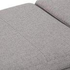 SIMPLIHOME Avalon 42 inch Wide Contemporary Rectangle Storage Ottoman in Cloud Grey Linen Look Fabric, Assembled, for the Living Room, Entryway and Family Room