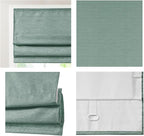 Madison Park Cordless Roman Shades Faux Silk Shade with Sheen 1-Panel Privacy, Room Darkening, Energy Efficient, Thermal Insulated Window Blind for Bedroom, Living Room Décor, 33"W x 64"L Como, Green