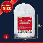 JOYIN 2 LB Fake Snow Cotton Christmas Decorations, Soft Snow Blanket for Christmas Village Accessories Indoor Winter Artificial White Clouds Craft Indoor Home Decor Tree Snowman Scene Display