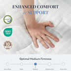 King Size Mattress, 10 Inch Hybrid Mattress King Size, Medium Feel Foam and Individual Pocket Springs, Extra Edge Support, Pressure Relief, CertiPUR-US, Blue