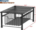 Simple Houseware Stackable Basket Drawer, Black