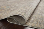 Loloi Magnolia Home by Joanna Gaines Millie Collection MIE-05 Stone/Natural 5'-3" x 5'-3", .25" Pile Height, Round Area Rug