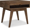 SIMPLIHOME Clarkson SOLID ACACIA WOOD 22 Inch Wide Rectangle Contemporary End Table in Rustic Natural Aged Brown, For the Living Room and Bedroom