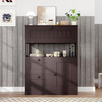 Bathroom Cabinet, Modern Bathroom Floor Storage Cabinet Organizer with 1 Door and 3 Drawers, Freestanding Cupboard for Kitchen/Living Room Use