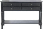 Safavieh Home Collection Haines Black 4-Drawer Bottom Shelf Console Table