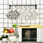 Morigins Swedish Dishcloths for Kitchen 6 Pack Black Minimalist Cellulose Sponge Cloths Non Scratch Reusable Paper Towels No Odor, Biodegradable and Reusable Kitchen Dish Rags (Minimalist)