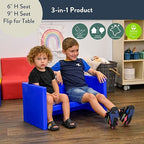 Children's Factory Adapta-Bench, CF910-029 Blue, Kids Flexible Seating, Classroom, Preschool and Daycare Furniture, Indoor or Outdoor Toddler Chairs