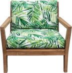 Tommy Bahama Deep Seating Lounge Cushion, 23" X 24" X 4", Coastal Palm Green Leaf