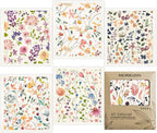 Morigins Floral Swedish Dish Cloths - 6 Pack Reusable Compostable Kitchen Cloth,Cellulose Sponge Dish Cloths Dish Towel Set