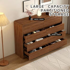 8 Drawer Dresser For Bedroom 55 Inch Wood Chest of Drawers - Curved Anti Collision, Mid Century Dresser For Closet with Natural Texture & Pre-Embedded Slots for TV Stand, Living Room, Nursery