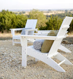 POLYWOOD AD420WH Modern Adirondack Chair, White, Durable High Density Polyethylene Construction, Easy Assembly, Waterproof, Comfortable Contoured Seat