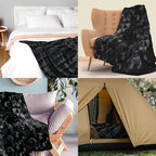 Everlasting Comfort Soft & Comfortable Black Faux Fur Throw Blanket for Couch - (50"x65") Minky & Fluffy Fall Blankets & Throws, Plush Fuzzy Cover for Bed, Sofa & Living Room - Cozy Home Decor