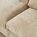 Cloud Couch Modular Sectional Sofa,134" L Shaped Couch, Oversized Convertible Wide Seater,4 Seater with Ottoman for Living Room Set, Covers Washable&Replaceable,Khkai