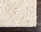 Unique Loom Solid Shag Collection Area Rug (2' 7" x 19' 8" Runner, Pure Ivory)