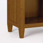 SIMPLIHOME Carlton Bedside Table - 24 inch Wide Solid Wood Nightstand Table in Light Golden Brown, Transitional Bedroom Side or End Table with 2 Drawers, Open Storage Shelf and Bronze Hardware