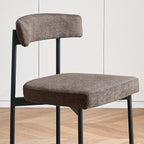 Grey Modern Bar Stools Set of 2, 24 Inch Counter Stools with Curved Backrest, Counter Height Bar Stools for Kitchen Island