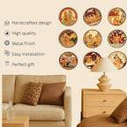 RITUALISTIC Ramayan Wall Plates for home decoration | Wall plates for living room | Metal Wall décor | Gift items for unisex |wall art | wall showpiece| Home Décor Items & Christmas gifts| Set of 9
