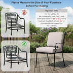 10-Piece Outdoor Patio Cushion Set - Fade & Water Resistant with Removable Olefin Cover, 22x24x4 Inch Memory Foam Cushions for Wicker Sectional Sofa – Beige/Regular