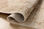 Loloi Magnolia Home by Joanna Gaines Junie Collection JUE-04 Natural/Clay 9'-6" x 9'-6", .38" Pile Height, Round Area Rug