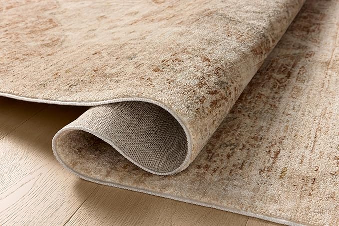 Loloi Magnolia Home by Joanna Gaines Junie Collection JUE-04 Natural/Clay 7'-10" x 10'-2", .38" Pile Height, Area Rug