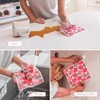 Papaya Reusable Paper Towels, Premium Swedish Dishcloths, Washable Reusable Dish Cloths, 1 Sheet Replaces 17 Rolls, Eco Friendly Stocking Stuffer - 2 Sheets, 1 Hook