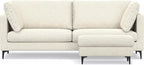 SIMPLIHOME Ava Sofa and Ottoman in 100% Recycled Polyester Performance Fabric, Cream, 90-inch-wide 3-Seater Couch and Matching 36-inch-wide Table Ottoman for Living Room, 2-Piece Set