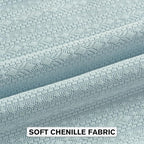 FUTEI Light Blue Chenille Throw Pillow Covers 12x20 Inch Set of 2,Soft Striped & Diamond Textured Lumbar Pillow Cases,Modern Home Decor for Couch Living Room