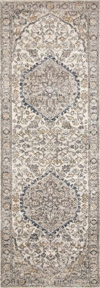 Loloi Teagan Collection TEA-01 Natural/Lt. Grey 2'-8" x 13' Runner Rug, Large, Soft Neutral Rug, High-Traffic for Living Room, Bedroom, Home Office, Dining Area