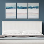 Glenwillow Home Campagne Wood Panel Headboard in White - King Size