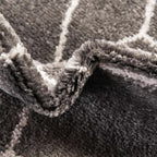 Unique Loom Trellis Frieze Collection Area Rug - Geometric (6' 1" x 9' Rectangle Dark Gray/Ivory)