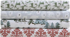 Eddie Bauer - Flannel Sheets Twin Size, Anti-Pilling & Wrinkle Resistant Cotton, Touchably Soft for All-Season Comfort - Bed Sheets with Matching Pillowcase & Fitted Sheet (Deer Camp Green)