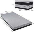 Milliard Dual Sided Premium Tri Folding Mattress, Memory Foam Foldable Mattress with Waterproof Washable Cover + Bonus Eye Mask Included