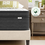 koorlian XL Twin Mattress 12 Inch - Cooling Hybrid Mattress in a Box for Back Pain Relief - Pocket Spring & Memory Foam | Fiberglass-Free, Medium Firm Feel, CertiPUR-US, 120 Nights Trial