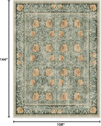 RUGGABLE x Morris & Co Washable Area Rug– Pimpernel Vintage Green 9x12, Stain-Resistant, Non-Slip – Large Machine Washable Rugs for Living Room, Bedroom, Hallway, Entryway & Office–with Cushioned Pad