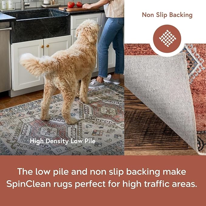 nuLOOM Nikita Checkered 4x6 Machine Washable Area Rug for Living Room Bedroom Dining Room Kitchen, Beige/Ivory