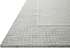 Loloi Chris Loves Julia Briggs Collection, Mist & Ivory, 3'-6" x 5'-6" Accent Rug – Minimal Gritted Design Area Rugs for Living Room Bedroom Entryway & Hallway No Shed High Traffic Home Decor Rug