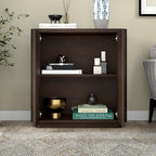 Henn&Hart 32" Wooden Accent Cabinet, Modern Sideboard Buffet Cabinet with Adjustable Shelf for Living Room, Dining Room, Bedroom or Entryway, Alder Brown